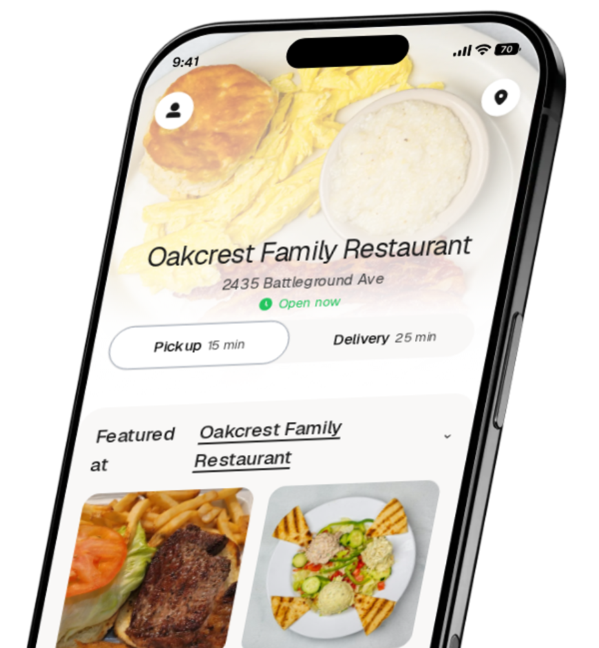 Oakcrest Family Restaurant app preview
