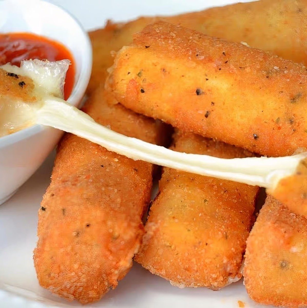 Battered Mozzarella Sticks.