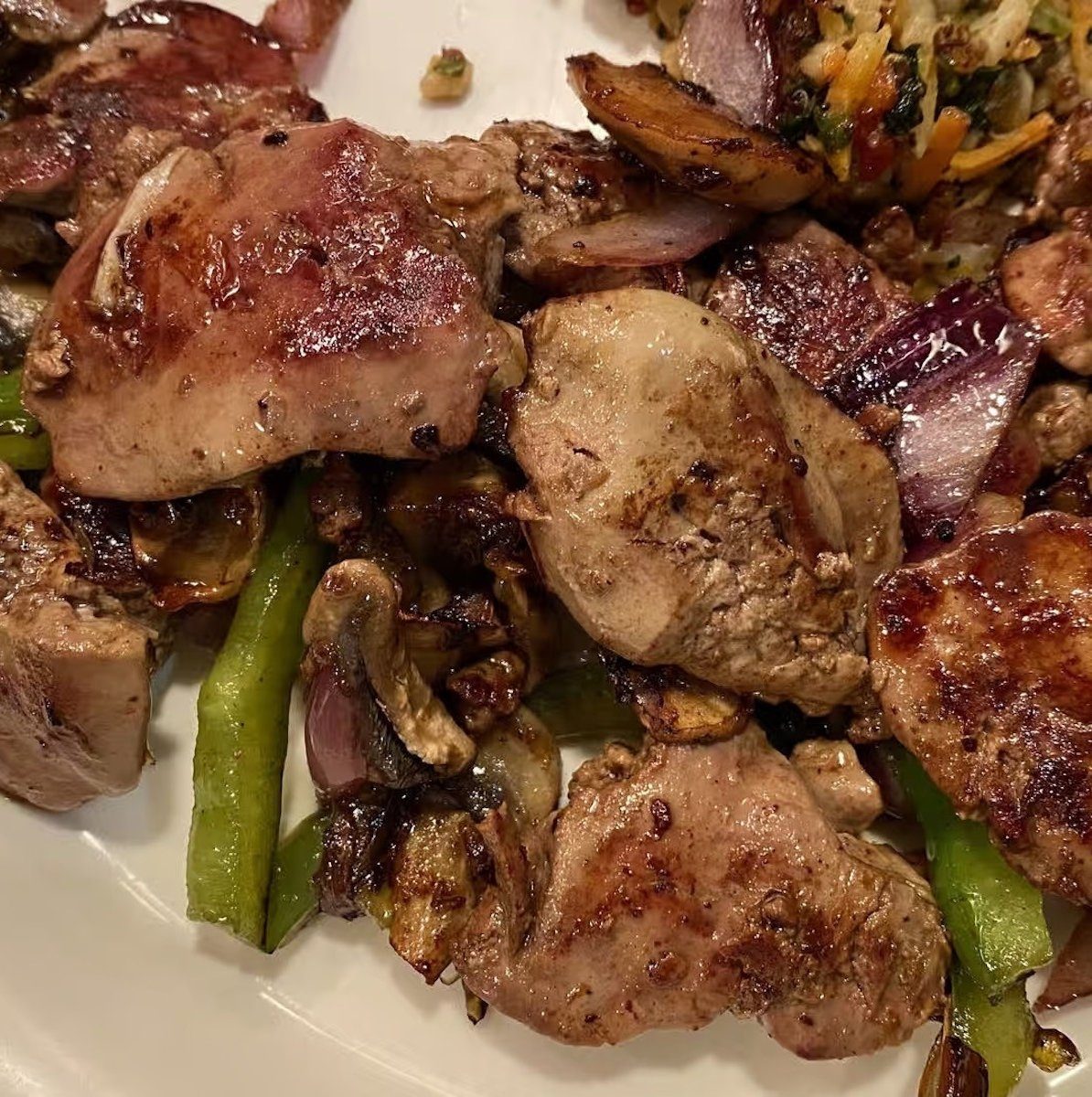 Grilled Chicken Liver.